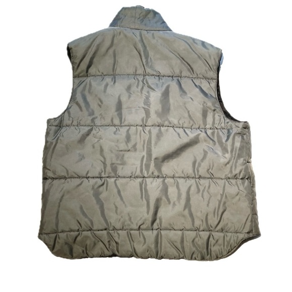 Men Medium Reversible Puffy Vest 90’s Black/Grey - Picture 4 of 4